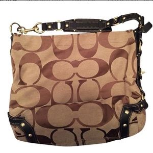 Coach Carly Large 10620 Khaki Shoulder Bag